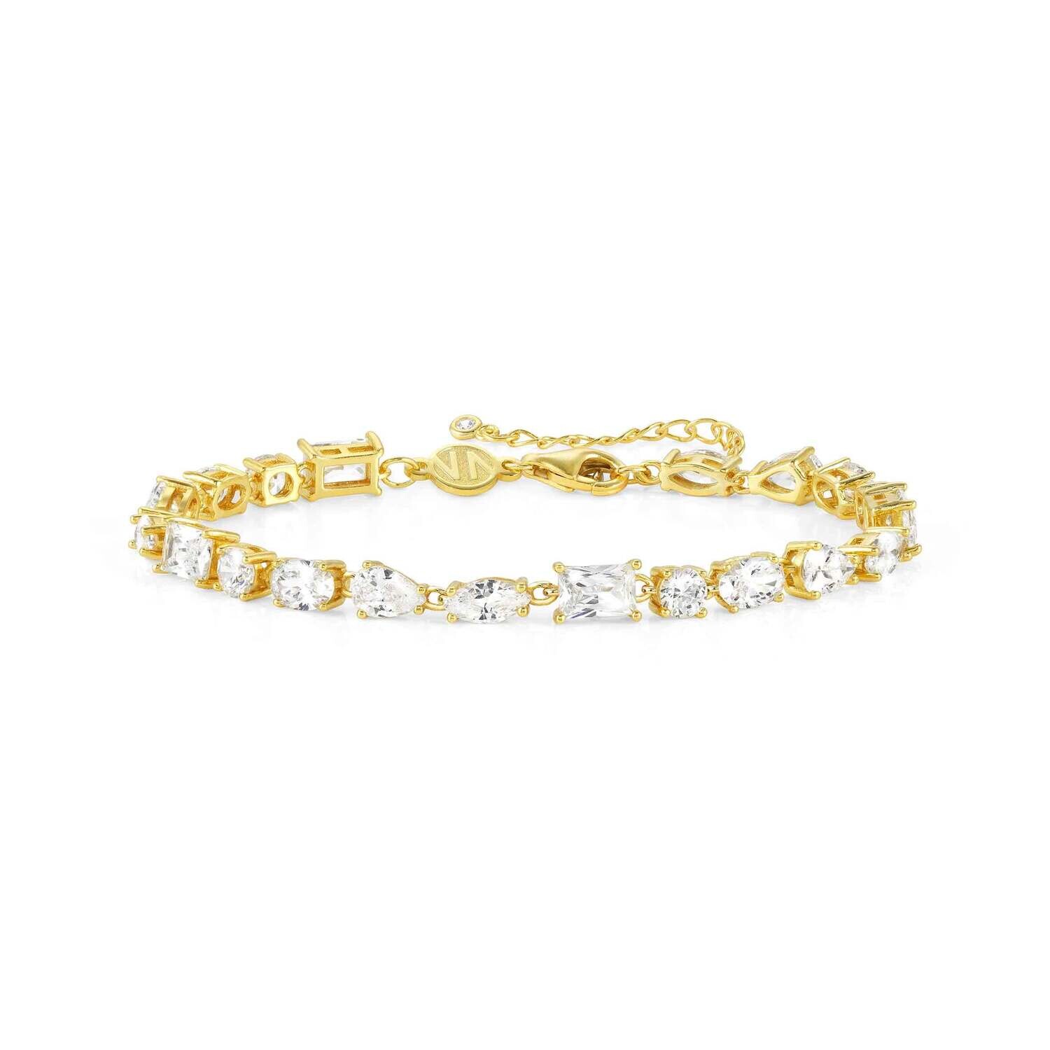 Nomination Colour Wave Bracelet, Sterling Silver Gold Plated CZ