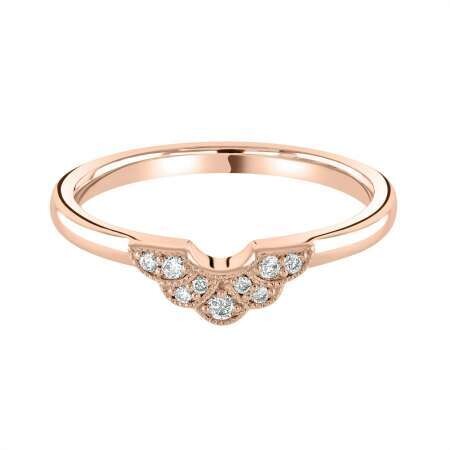 9ct Rose Gold Diamond Shaped Wedding Ring