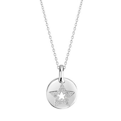Dew Rounded Disc with Star Pendant
