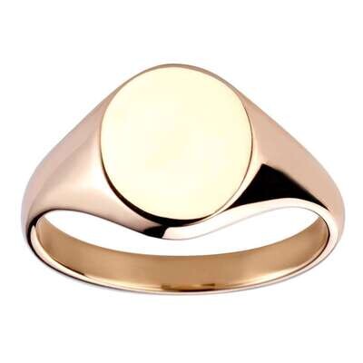 9ct Yellow Gold Oval Top Signet Ring
