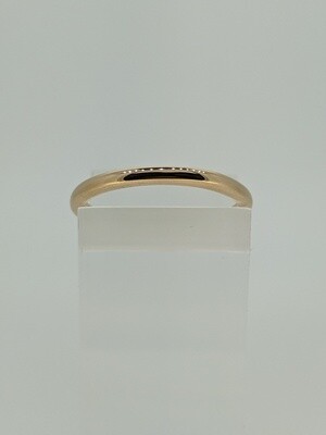 18ct Yellow Gold Heavy Weight D-Shape Band Ring