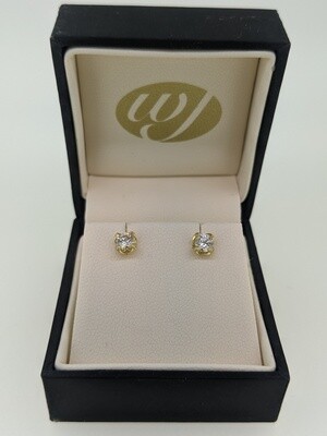 18ct Yellow Gold Diamond Stud Earrings 0.47ct