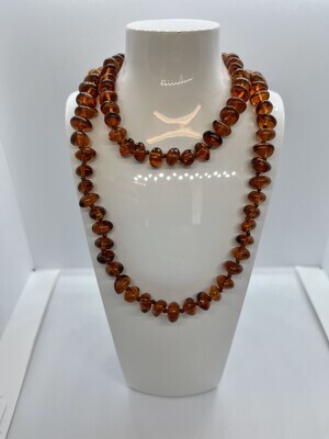 Natural Golden Amber Bead Necklace