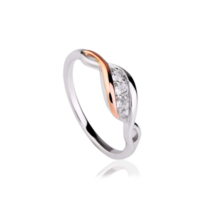 Clogau Gold Sterling Silver Past Present Future Ring
