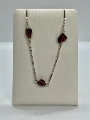 Sterling Silver Pink Tourmaline Handmade Necklace