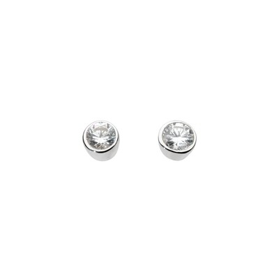 Kit Heath Dew Small Round Cubic Zirconia Stud Earrings
