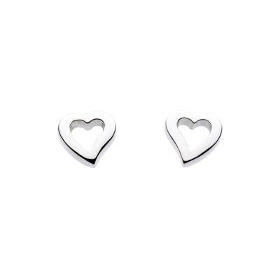 Kit Heath Dew Open Heart Stud Earrings