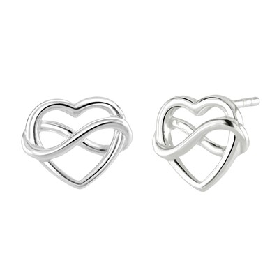 Kit Heath Dew Heart & Infinity Stud Earrings