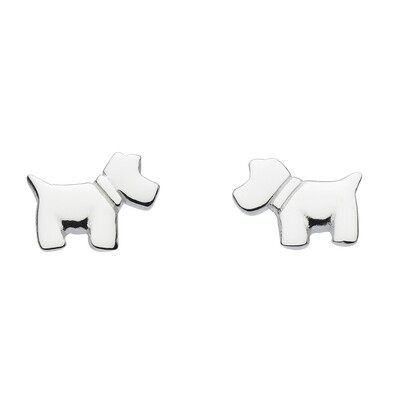 Kit Heath Dew Mini Scottish Terrier Dog Stud Earrings