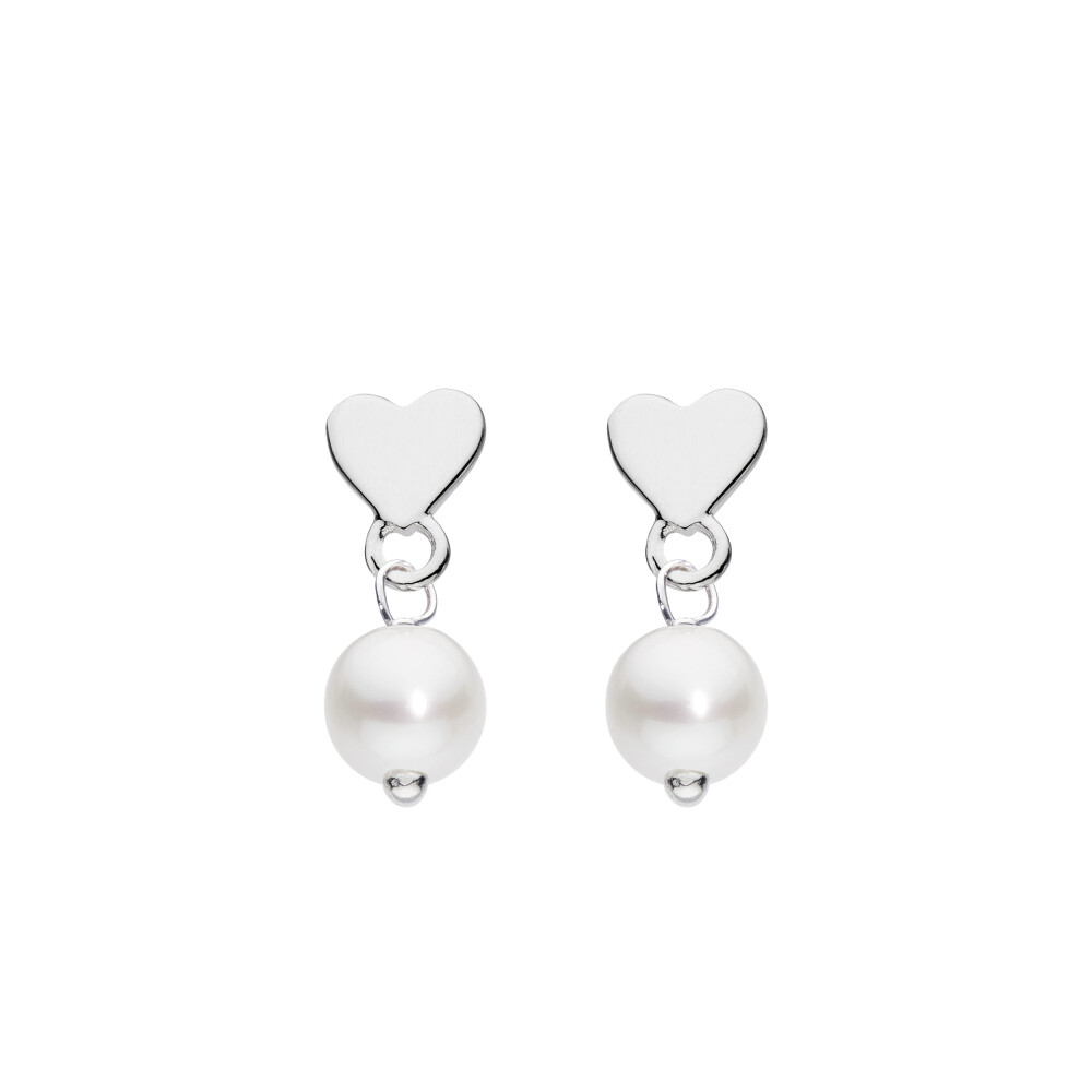 Dew Heart Freshwater Pearl Drop Earrings