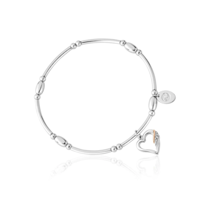 Clogau Gold Sterling Silver Affinity Past Present Future Heart Bead Bracelet