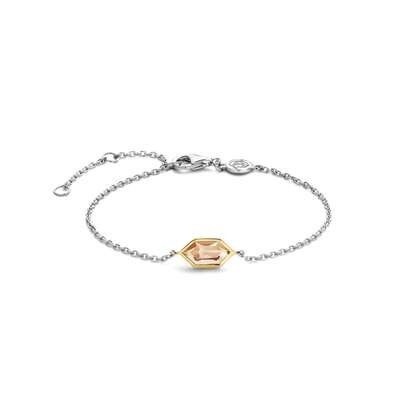 Ti Sento Deco Nude CZ Bracelet Sterling Silver Gold Plated