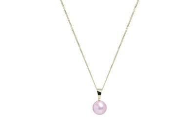 9ct Yellow Gold Pink Pearl Pendant 8-8.5mm