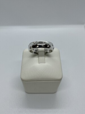 Sterling Silver Star Set CZ Band Ring