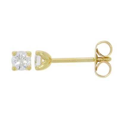 18ct Yellow Gold Diamond Stud Earrings 0.34ct