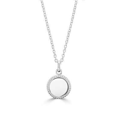 Little Star Avery Beaded Disc Necklace Sterling Silver SALE