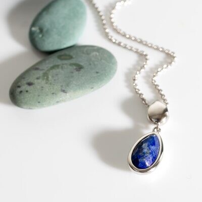 Kit Heath Coast Azure Gemstone Duo Droplet Necklace