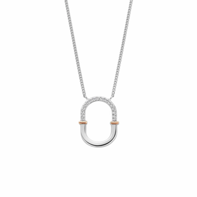 Clogau Gold Sterling Silver Connection White Topaz Necklace