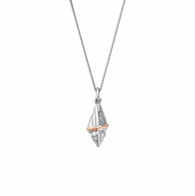 Clogau Gold Sterling Silver Sounds of the Sea White Topaz Necklace