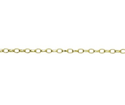 9ct Yellow Gold Oval Faceted Belcher Chain