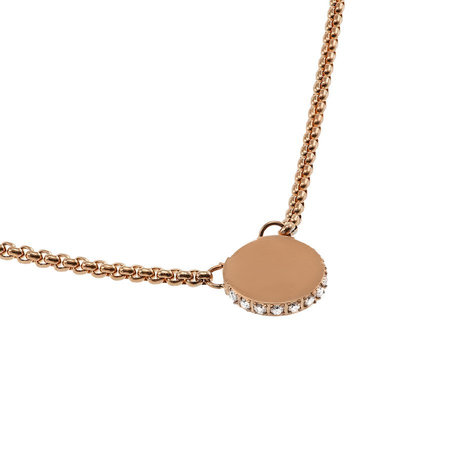 stainless steel rose necklace