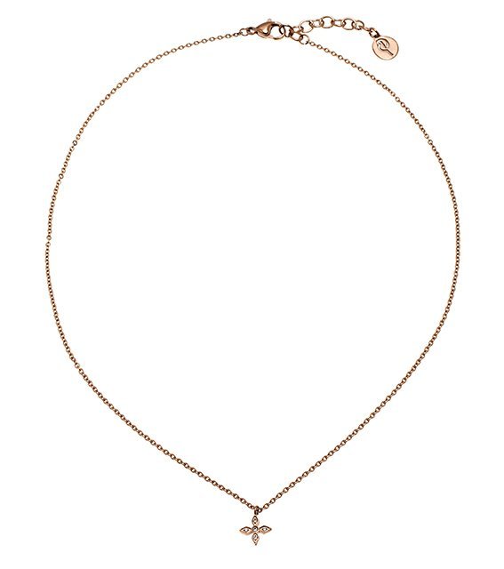 stainless steel rose necklace