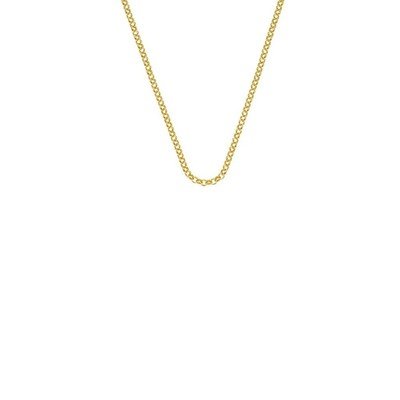 Sterling Silver Yellow Gold Plated Round Belcher Chain