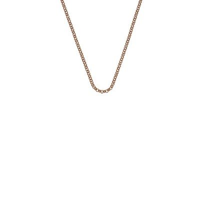 Sterling Silver Rose Gold Plated Round Belcher Chain