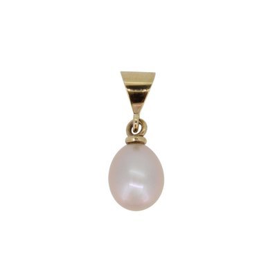 9ct Yellow Gold Pink Pearl Pendant