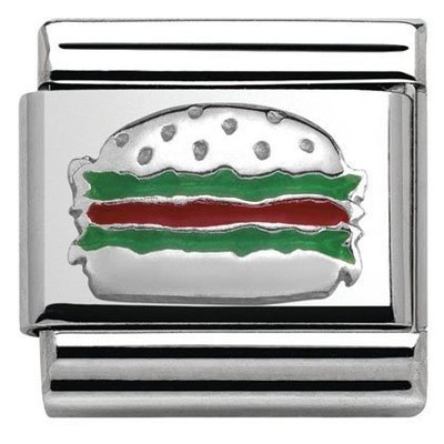 Nomination Classic Burger Enamel, Stainless Steel with Sterling Silver SALE