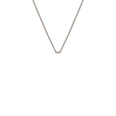 Sterling Silver Rose Gold Plated Trace Chain