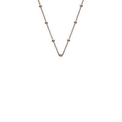 Sterling Silver Rose Gold Plated Intermittent Bead Chain