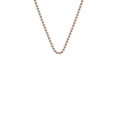 Sterling Silver Rose Gold Plated Bead Chain