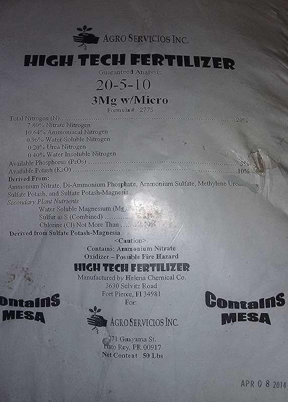 High Tech Fertilizer 20-5-10 (Guaranteed Analysis)