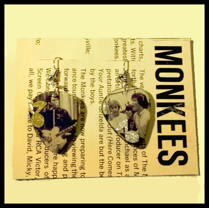 Monkees Guitar Pick Earrings