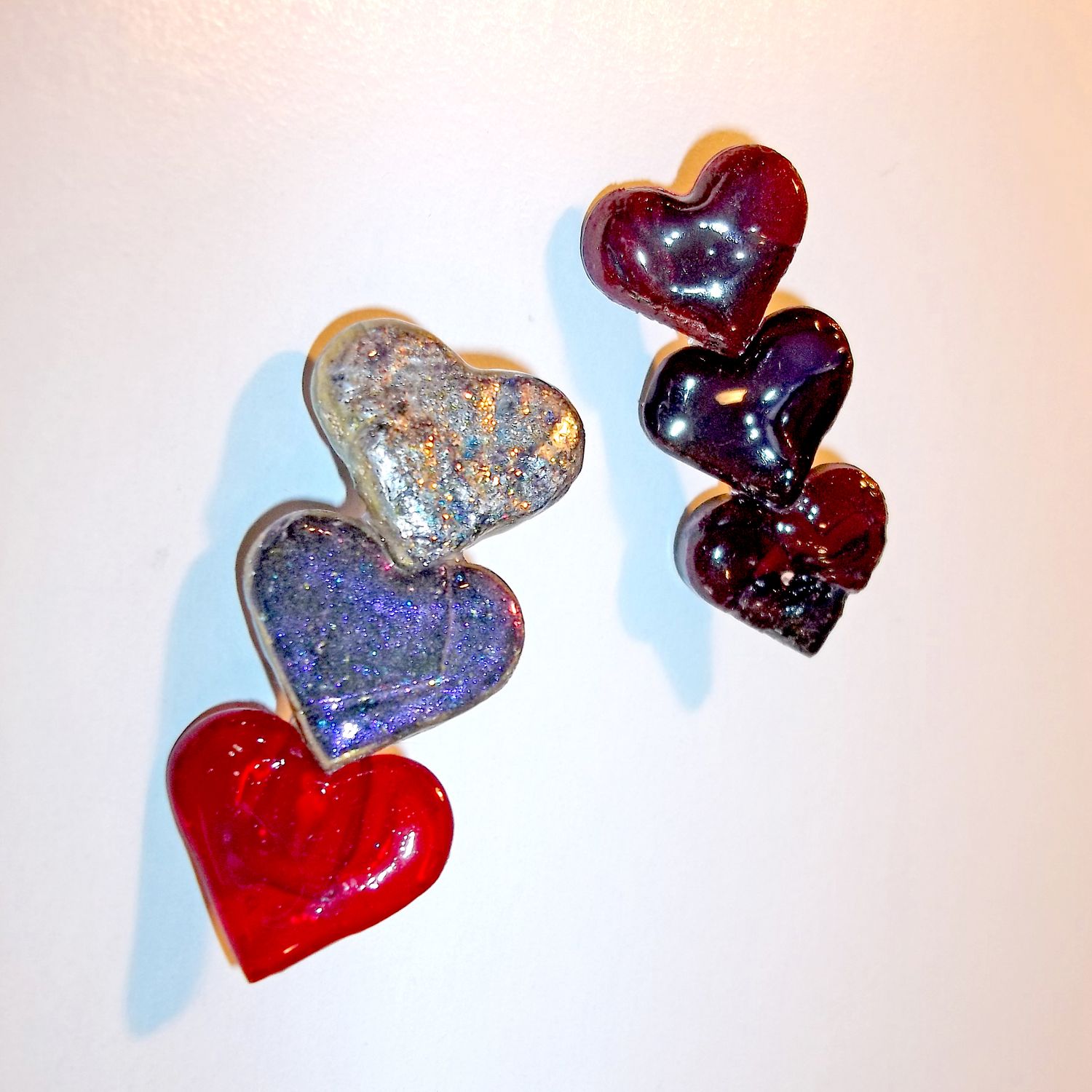 Vinyl Hearts Pins