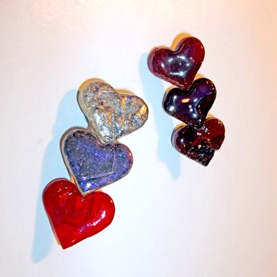 Vinyl Hearts Pins