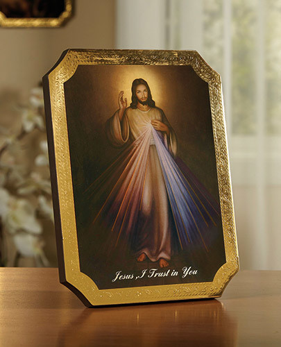 Divine Mercy 9" Florentine Plaque