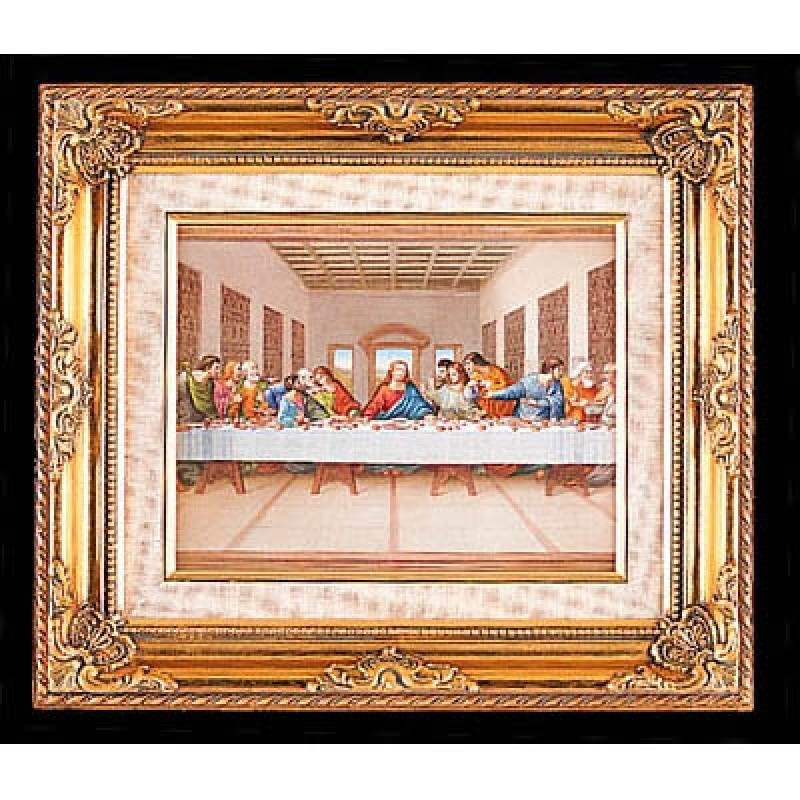FRAMED ART GOLD LAST SUPPER