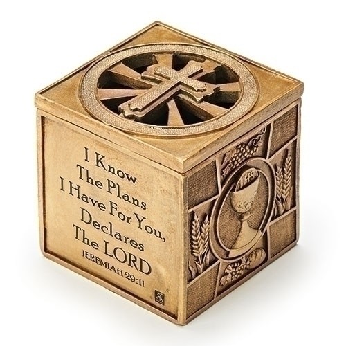 3.5&quot; MULTI SACRAMENT KEEPSAKE BOX