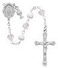 PEARL & PINK CRYSTAL ROSARY FIRST COMMUNION