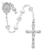 PEARL &amp; PINK CRYSTAL ROSARY FIRST COMMUNION
