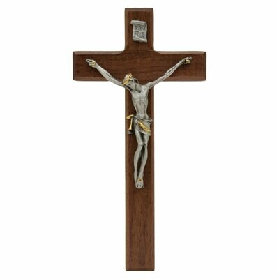 7″ Walnut Wall Crucifix