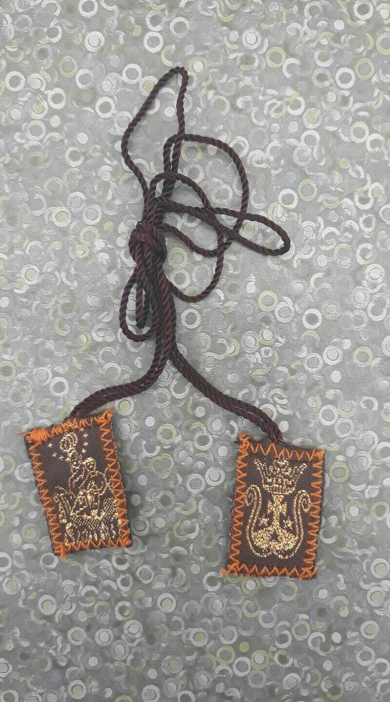 5pack Embroidered Brown Scapular 5pack