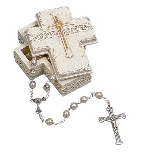 3&quot; CROSS COMMUNION KEEPSAKE BOX
