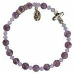 6mm Genuine Amethyst Rosary Bracelet