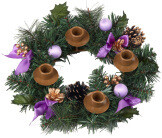 Purple Ribbon Advent Wreath