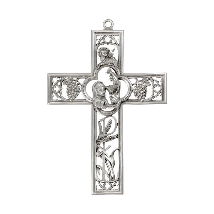 6&quot; Genuine Pewter First Communion Girl Cross