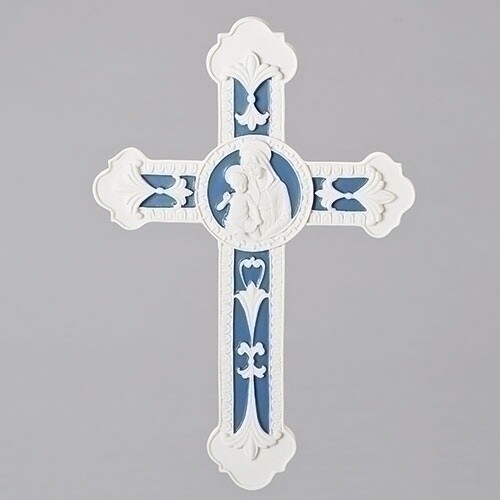 DELLA ROBBIA MADONNA AND CHILD WALL CROSS