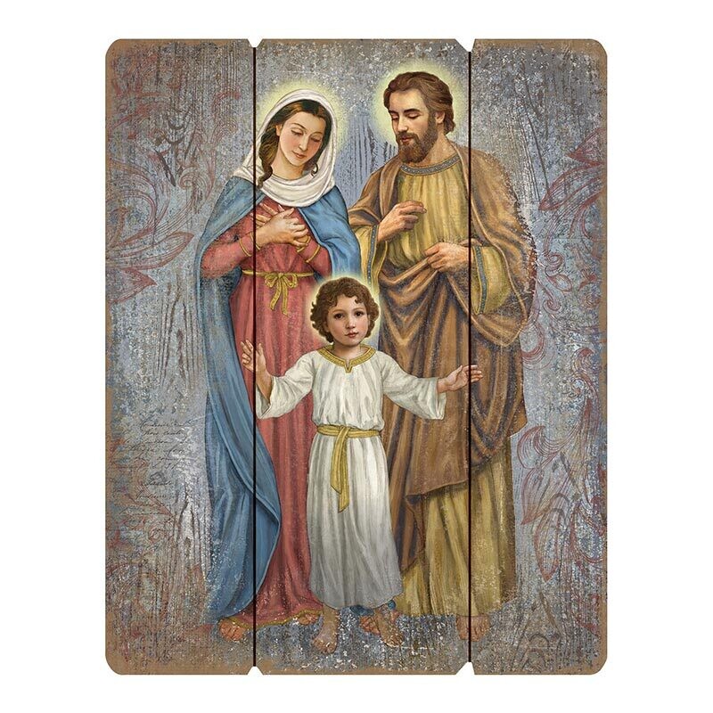 Traditional Holy Family Pallet Sign